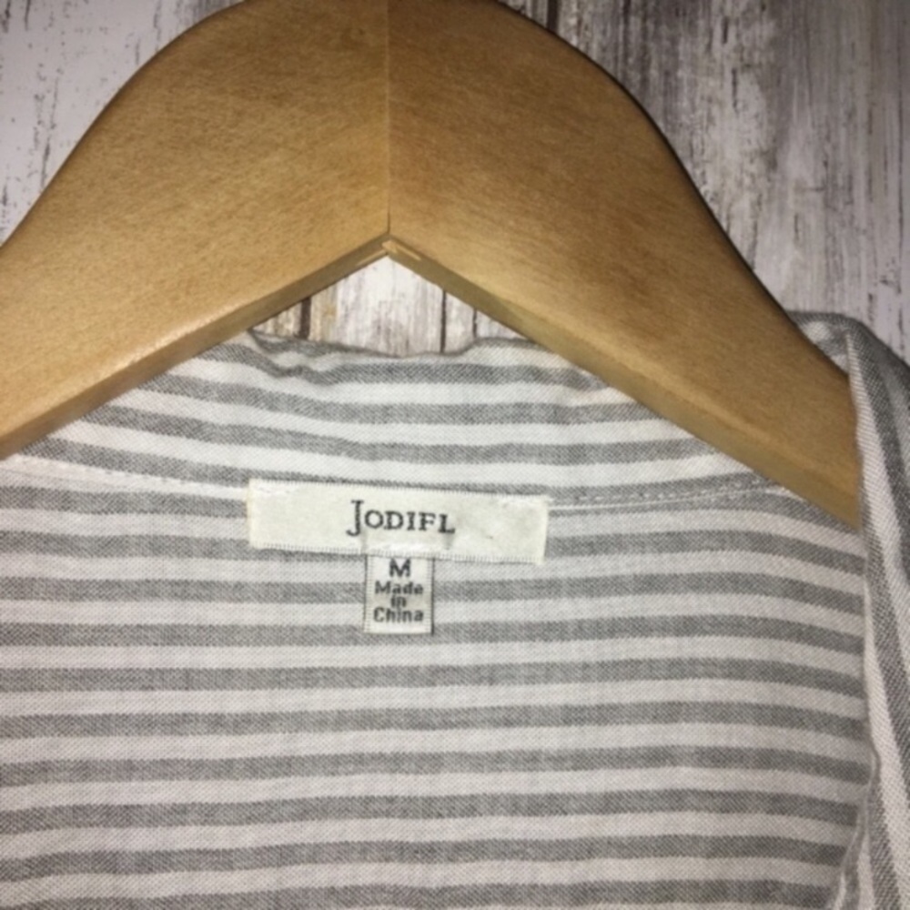 JODIFL Striped Oversized Button Down Tunic - Picture 5 of 6